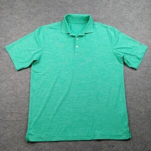 Walter Hagen Polo Shirt Mens Medium Green Heather Golf Performance Polyester